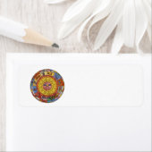  Astrologie, Antiek hemelse Zodiac Wheel Etiket (Insitu)