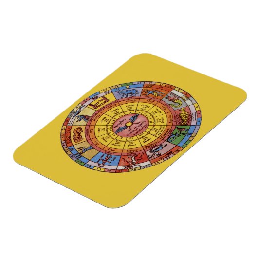  Astrologie, Antiek hemelse Zodiac Wheel Magneet (Linkerzijde)