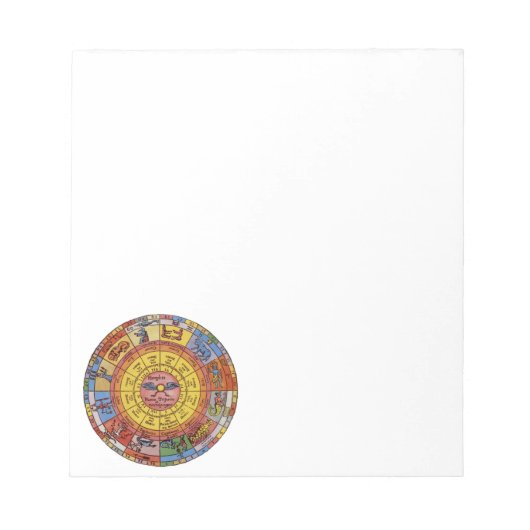  Astrologie, Antiek hemelse Zodiac Wheel Notitieblok (Voorkant)