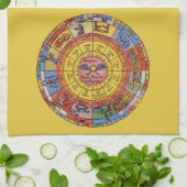  Astrologie, Antiek hemelse Zodiac Wheel Theedoek (Gevouwen)
