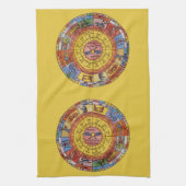  Astrologie, Antiek hemelse Zodiac Wheel Theedoek (Verticaal)