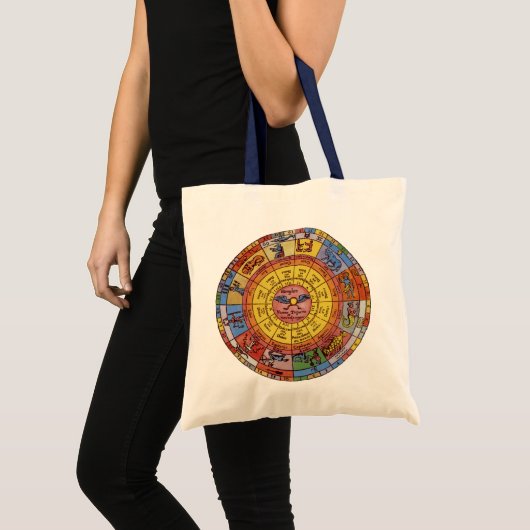 Astrologie, Antiek hemelse Zodiac Wheel Tote Bag (Voorkant (product))