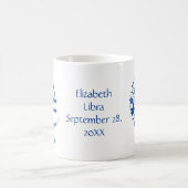 Astrologie Birthday Blue White Koffiemok (Center)