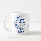 Astrologie Birthday Blue White Koffiemok (Links)