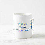 Astrologie Birthday Blue White Koffiemok (Center)