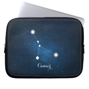 Astrologie Blue Nebula Cancer Zodiab Sign Laptop Sleeve