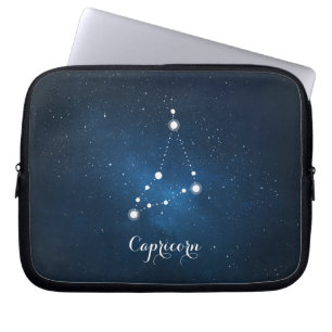 Astrologie Blue Nebula Capricorn Zodiab Sign Laptop Sleeve