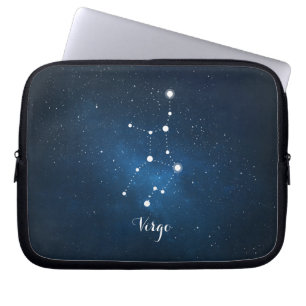 Astrologie Blue Nebula Virgo Zodiab Sign Laptop Sleeve