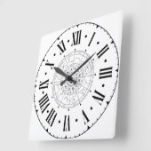 Astrologie Constellation Wheel met Romeinse cijfer Vierkante Klok (Hoek)