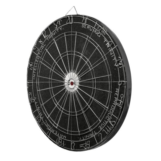 Astrologie Constellation Witch, sterrenbeeld magis Dartbord (Voorkant Rechts)