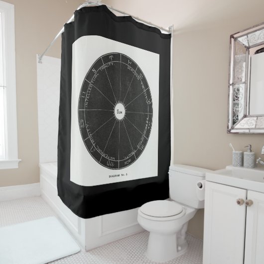 Astrologie Constellation Witch, sterrenbeeld magis Douchegordijn (In situ)