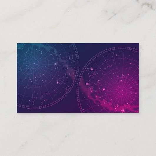 Astrologie Constellations Chart (Color) Astrologer Visitekaartje (Achterkant)