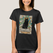 Astrologie De godCat Gothic Tarot Kaart Reader Wit T-shirt (Voorkant)