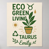 Astrologie Eco Levensstijl Stier Eco Leven Emily Poster (Voorkant)