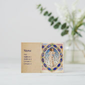 ASTROLOGIE EN ZODIAKALE TEKENEN Astroloog perkamen Visitekaartje (Staand voorkant)