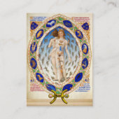 ASTROLOGIE EN ZODIAKALE TEKENEN Astroloog perkamen Visitekaartje (Achterkant)