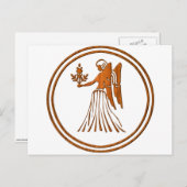 Astrologie Gebied met houtvirgo dierentuindige vir Briefkaart (Voorkant / Achterkant)