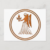 Astrologie Gebied met houtvirgo dierentuindige vir Briefkaart (Voorkant)