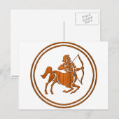 Astrologie Gebied Sagittarius Zodiac Archer Briefkaart (Voorkant / Achterkant)