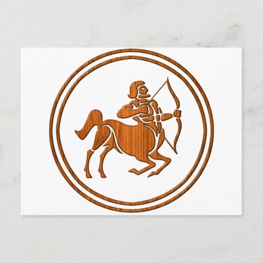 Astrologie Gebied Sagittarius Zodiac Archer Briefkaart (Voorkant)
