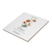 Astrologie Geboorte Maand Augustus | Bloempapaver Tegeltje (Zijkant)