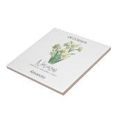 Astrologie Geboorte Maand December | Bloem Narciss Tegeltje (Zijkant)