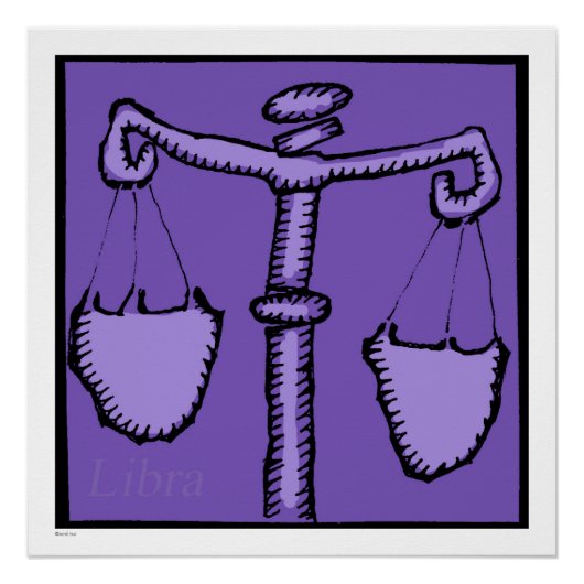 Astrologie Geheugenschild van de dierentuin Birthd Poster (Voorkant)