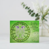 Astrologie Gemini Horoscoop Personaliseer Bericht Aankondigingskaart (Staand voorkant)