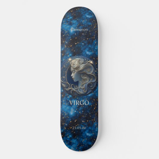 Astrologie Gepersonaliseerd Virgo Zodiac Skateboar Persoonlijk Skateboard (Voorkant)