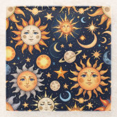 Astrologie Glazen Onderzetter (Voorkant)