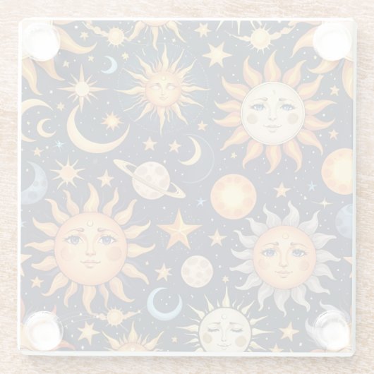 Astrologie Glazen Onderzetter (Achterkant)