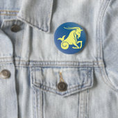 Astrologie Goat Horoscope Ronde Button 5,7 Cm (In situ)
