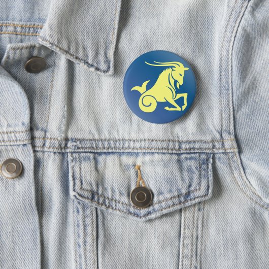 Astrologie Goat Horoscope Ronde Button 5,7 Cm (In situ)