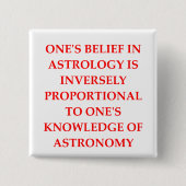 astrologie-grap vierkante button 5,1 cm (Voorkant)