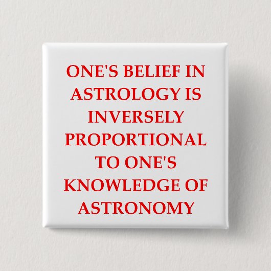 astrologie-grap vierkante button 5,1 cm (Voorkant)