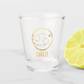 Astrologie Horoscope Gold Cancer Zodiac Sign Shot Glas (Voorkant)