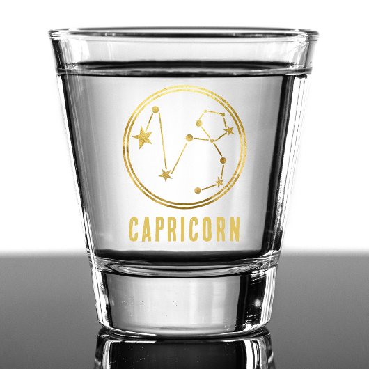 Astrologie Horoscope Gold Capricorn Zodiac Sign Shot Glas