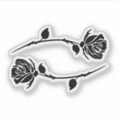 Astrologie Kanker florale zodiale teken Sticker (Voorkant)