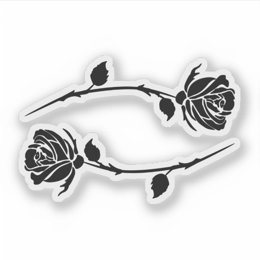 Astrologie Kanker florale zodiale teken Sticker (Voorkant)