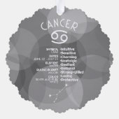 Astrologie Kanker Zodiac Sign Foto Aangepaste Verj Ornament Kaart (Achterkant)