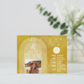 Astrologie Leeuw Sterrenbeeld Foto Aangepaste Verj Briefkaart (Staand voorkant)