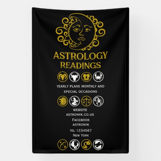 Astrologie Lezen Spandoek (Verticaal)