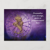 Astrologie Maagd Horoscoop Personaliseer Bericht Aankondigingskaart (Voorkant)