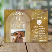 Astrologie Maagd Zodiac Sign Foto Aangepaste geboo Briefkaart