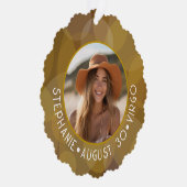 Astrologie Maagd Zodiac Sign Foto Aangepaste geboo Ornament Kaart (Rechts)