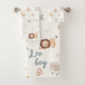 Astrologie ontwerp: Waterverf Leo Zodiac Sign Bad Handdoek (Insitu)