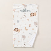 Astrologie ontwerp: Waterverf Leo Zodiac Sign Bad Handdoek (Handdoek)