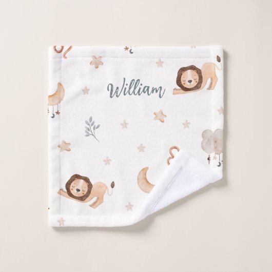 Astrologie ontwerp: Waterverf Leo Zodiac Sign Bad Handdoek (Wasdoekje)