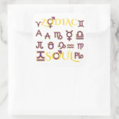 Astrologie Ontwerp "Zodiac Soul" Horoscoop Teken G Vierkante Sticker (Tas)