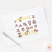 Astrologie ontwerp "Zodiac Ziel" Sterrenbeeld Cade Vierkante Sticker (Envelop)